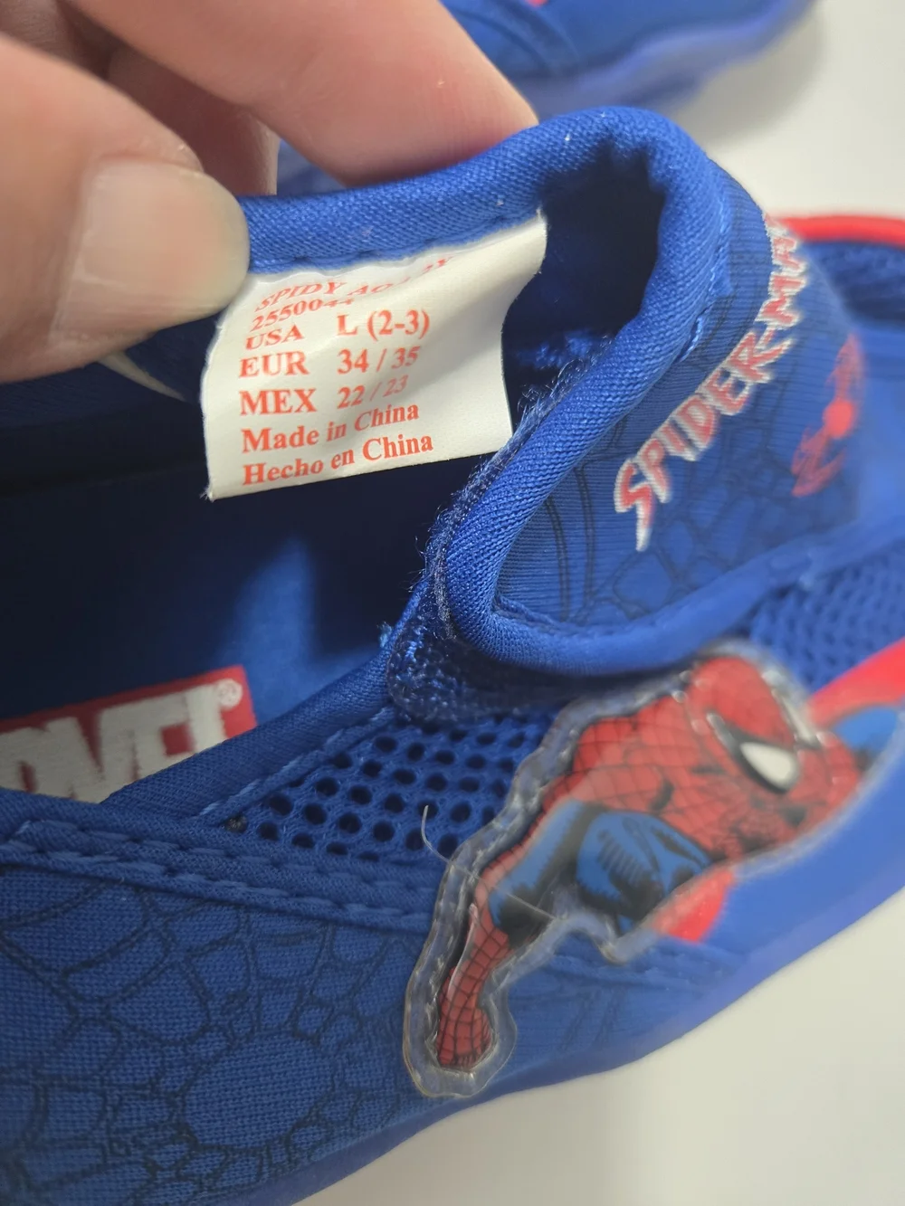 Spiderman Blue and Red Kids Water Shoes Slip-On